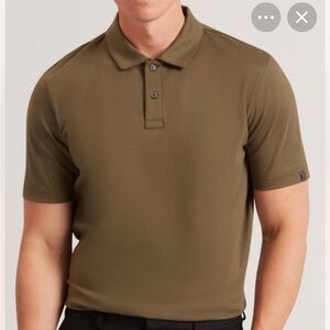 Frame Denim | Men's Olive-Brown Polo Shirt Made in Peru